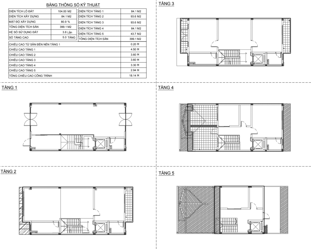 Bảng thông số ECO-39 - Shophouse Thổ Cẩm