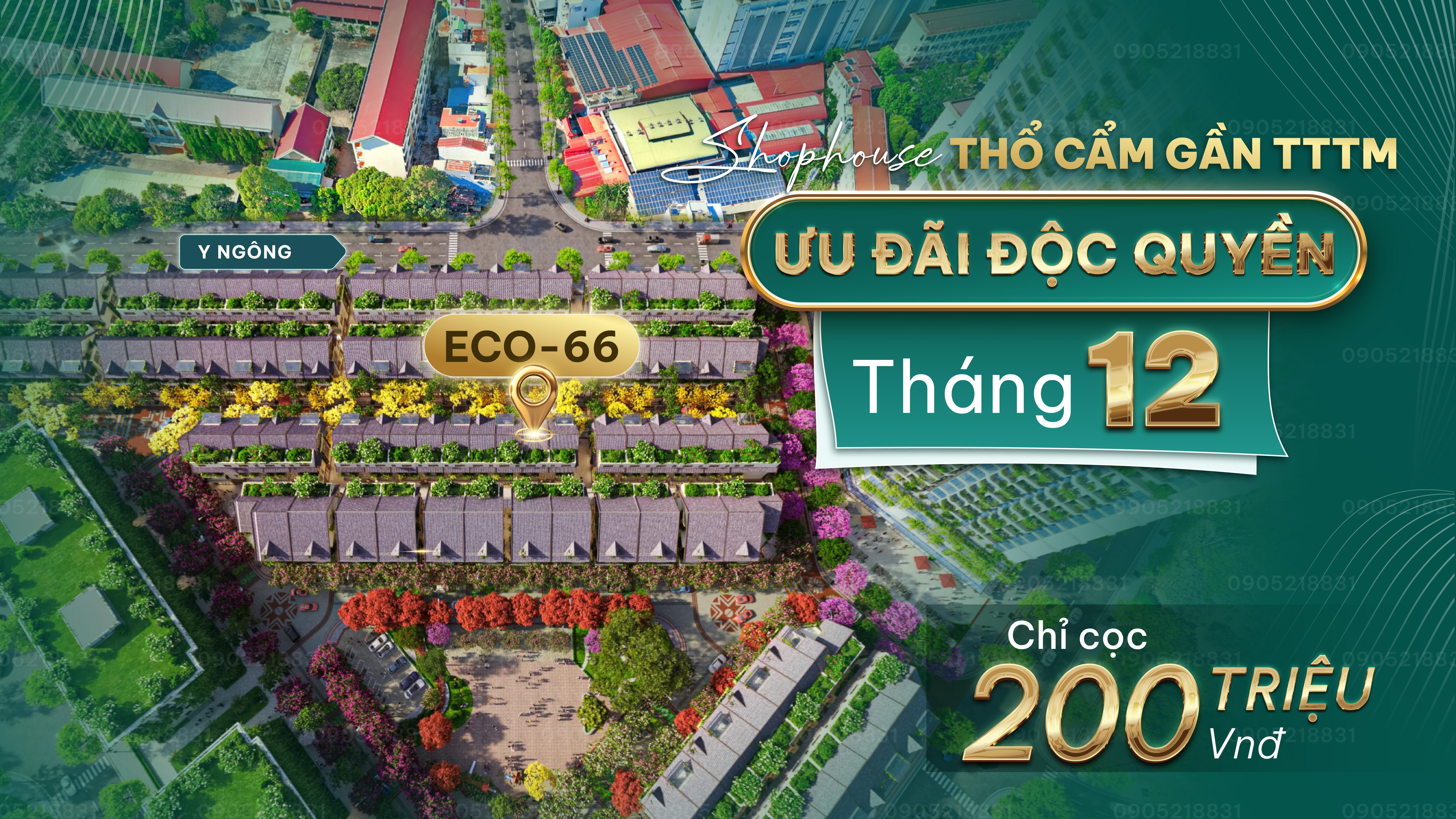 Căn áp góc Eco Palace - Mã căn Eco 66