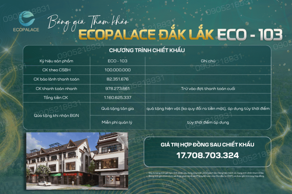 Bảng giá tham khảo ECO-103