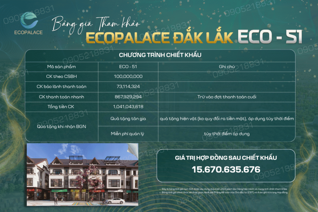 Bảng giá tham khảo ECO-51