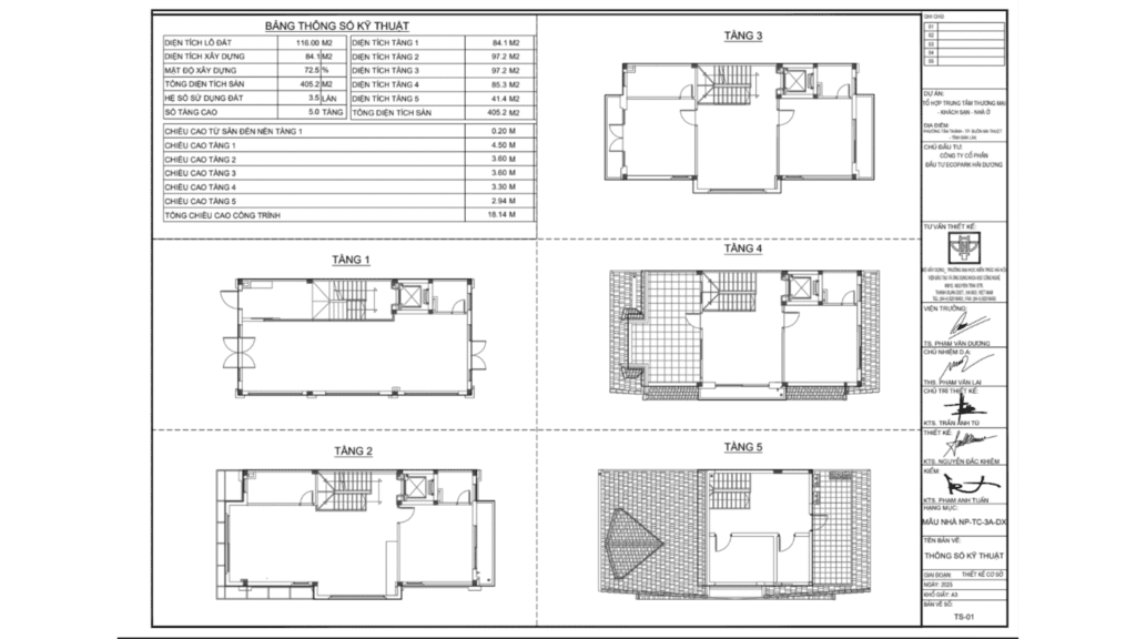 Mặt bằng nhà phố thương mại ECO-52 mặt tiền thổ cẩm