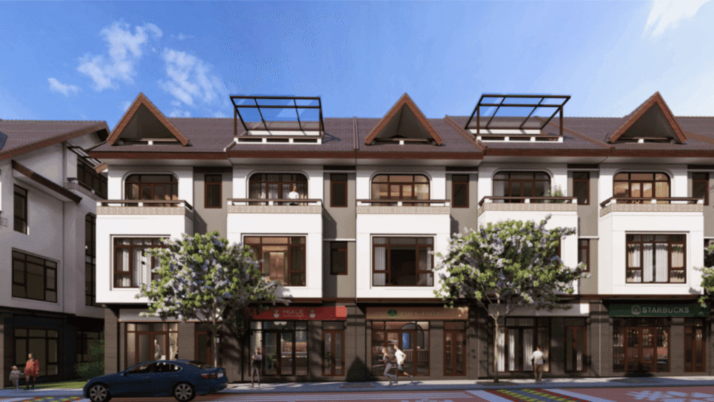 nhà phố thương mại ECO-66 mặt tiền thổ cẩm 104m²