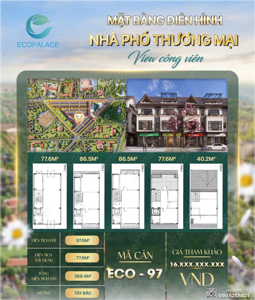 ECO-97 Nhà phố view công viên